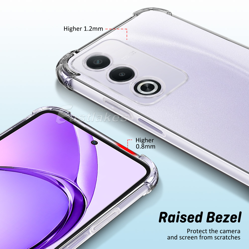 For Oppo Reno Z Reno2 Z Clear Case Shock Resistant Transparent Ultra ...